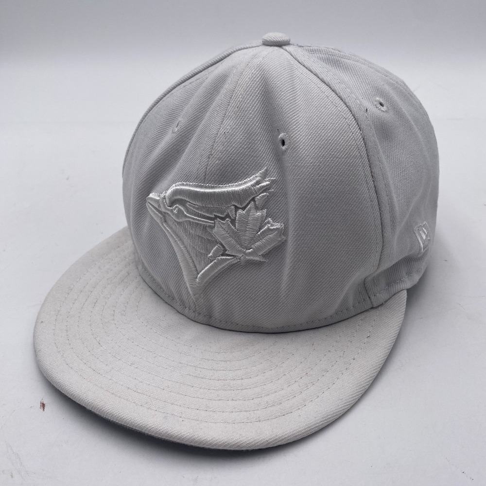 Toronto Blue Jays Hat Whiteout New Era 9Fifty SnapBack White Flatbill‎ Cleaned